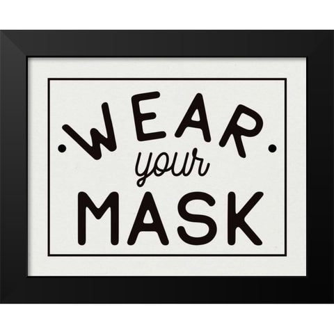 Bathroom Rules III Black Modern Wood Framed Art Print by Wild Apple Portfolio