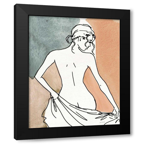 Soft Figures IV Black Modern Wood Framed Art Print with Double Matting by Tavoletti, Anne