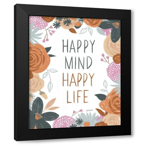 Happy Thoughts I Black Modern Wood Framed Art Print with Double Matting by Tavoletti, Anne