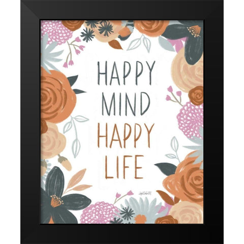 Happy Thoughts I Black Modern Wood Framed Art Print by Tavoletti, Anne