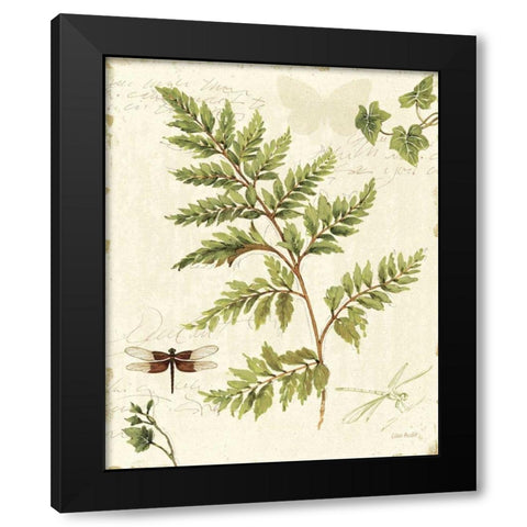 Ivies and Ferns I Black Modern Wood Framed Art Print with Double Matting by Audit, Lisa