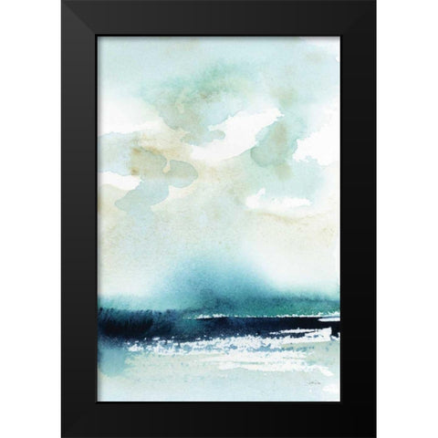 Seascape Black Modern Wood Framed Art Print by Pete, Katrina