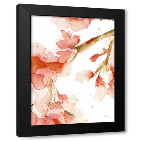 Blossoms I Black Modern Wood Framed Art Print with Double Matting by Pete, Katrina