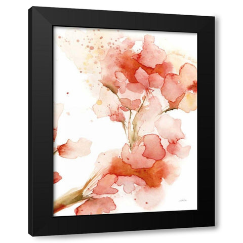 Blossoms II Black Modern Wood Framed Art Print with Double Matting by Pete, Katrina