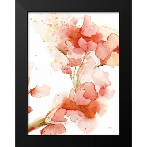 Blossoms II Black Modern Wood Framed Art Print by Pete, Katrina