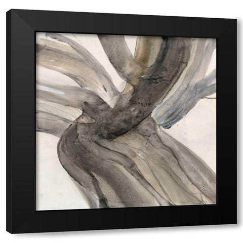 Driftwood II Black Modern Wood Framed Art Print with Double Matting by Hristova, Albena