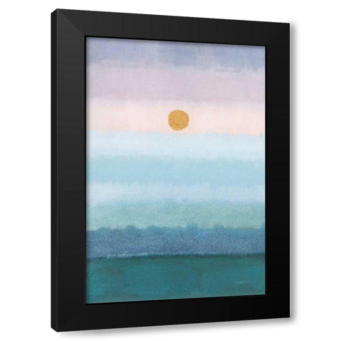 Rising and Setting Black Modern Wood Framed Art Print with Double Matting by Nai, Danhui