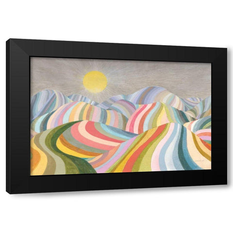 The Hills Roll On Black Modern Wood Framed Art Print with Double Matting by Nai, Danhui