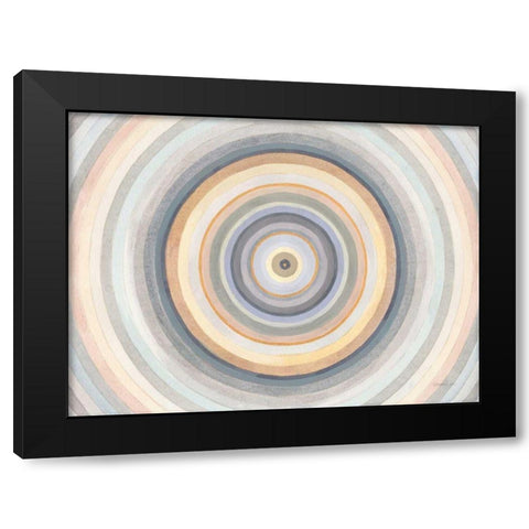 A Peaceful Center Black Modern Wood Framed Art Print by Nai, Danhui