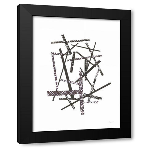 Pick Up Sticks II Black Modern Wood Framed Art Print with Double Matting by Prahl, Courtney