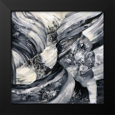 Graphic Canyon I Black Modern Wood Framed Art Print by Vassileva, Silvia