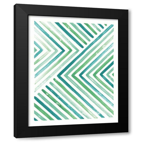 Sea Glass Sunset I Black Modern Wood Framed Art Print by Marshall, Laura