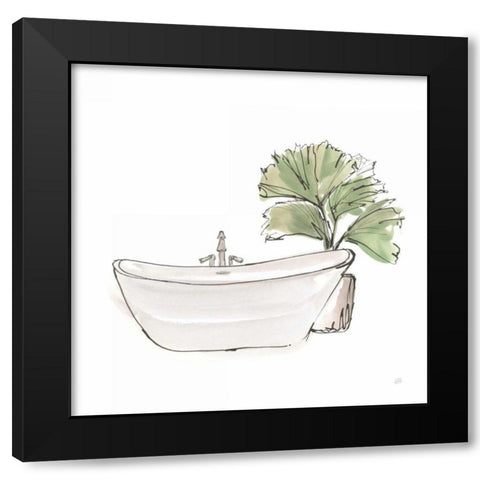 Neutral Tub I Black Modern Wood Framed Art Print with Double Matting by Paschke, Chris