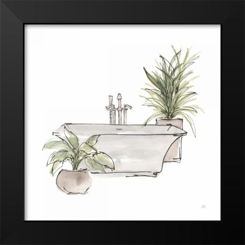 Neutral Tub II Black Modern Wood Framed Art Print by Paschke, Chris