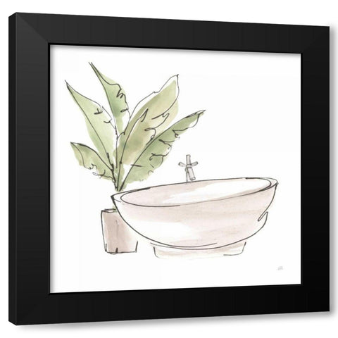 Neutral Tub V Black Modern Wood Framed Art Print by Paschke, Chris
