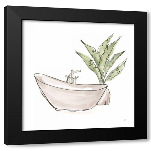 Neutral Tub VI Black Modern Wood Framed Art Print by Paschke, Chris