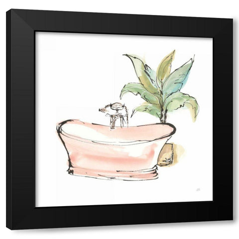 Tub I Black Modern Wood Framed Art Print with Double Matting by Paschke, Chris