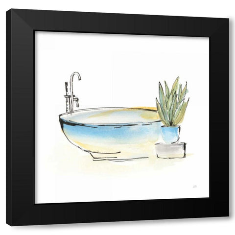Tub VII Black Modern Wood Framed Art Print with Double Matting by Paschke, Chris