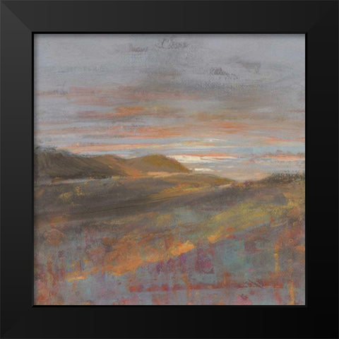 Dawn on the Hills Black Modern Wood Framed Art Print by Nai, Danhui