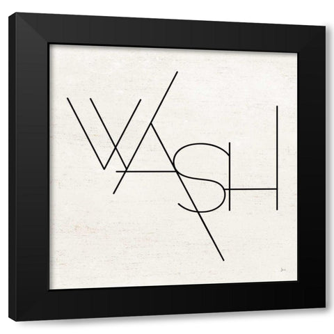 Wash Dry Fold I Black Modern Wood Framed Art Print by Aiken, Jess
