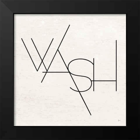 Wash Dry Fold I Black Modern Wood Framed Art Print by Aiken, Jess