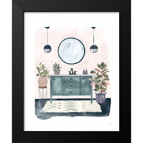 Lulus Powder Room Black Modern Wood Framed Art Print by Panganiban, Karyn