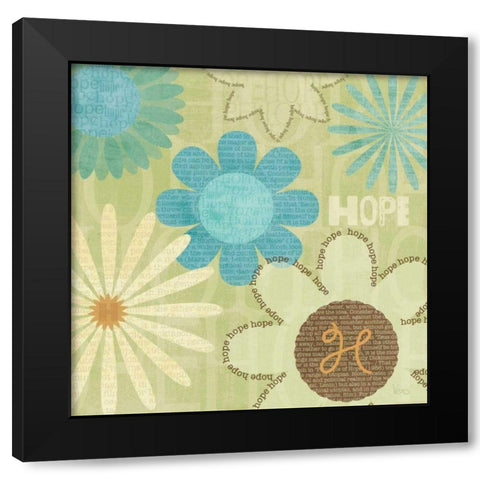 Say it with Flowers I Black Modern Wood Framed Art Print with Double Matting by Charron, Veronique