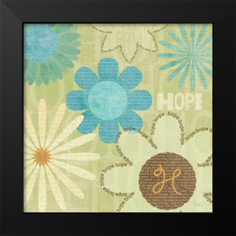 Say it with Flowers I Black Modern Wood Framed Art Print by Charron, Veronique