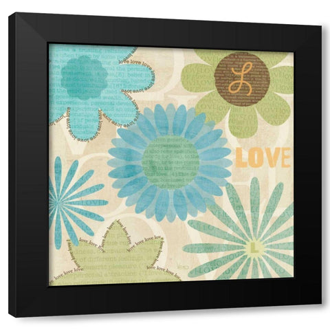 Say it with Flowers II Black Modern Wood Framed Art Print by Charron, Veronique