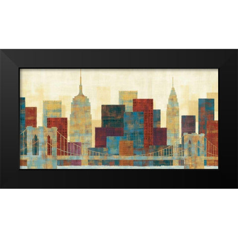 Majestic City Black Modern Wood Framed Art Print by Mullan, Michael