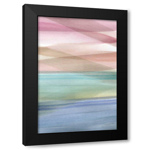 Soft Summer I Warm Black Modern Wood Framed Art Print with Double Matting by Charro, Mercedes Lopez