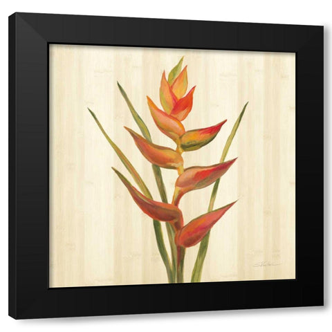 Tropical Garden I Black Modern Wood Framed Art Print with Double Matting by Vassileva, Silvia