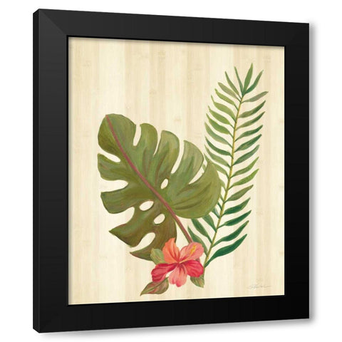 Tropical Garden V Black Modern Wood Framed Art Print with Double Matting by Vassileva, Silvia
