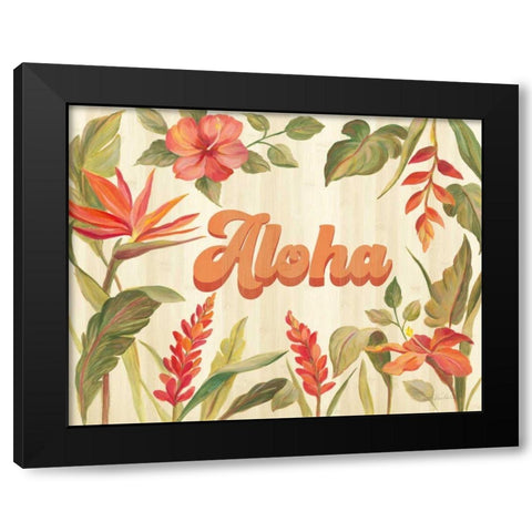 Tropical Garden VIII Black Modern Wood Framed Art Print with Double Matting by Vassileva, Silvia