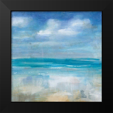 Across the Sea Black Modern Wood Framed Art Print by Nai, Danhui