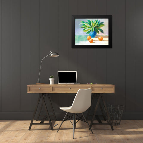 Citrus Still Life Black Modern Wood Framed Art Print by Nai, Danhui