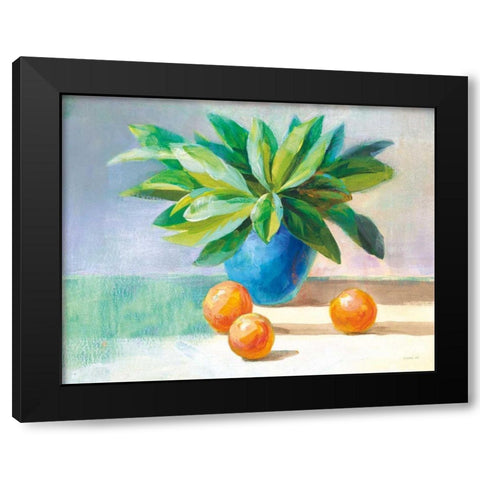 Citrus Still Life Black Modern Wood Framed Art Print by Nai, Danhui