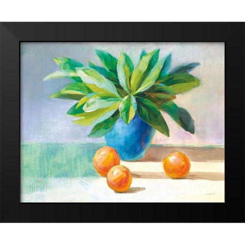 Citrus Still Life Black Modern Wood Framed Art Print by Nai, Danhui