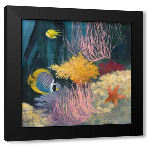 Coastal Reef II Black Modern Wood Framed Art Print with Double Matting by Purinton, Julia