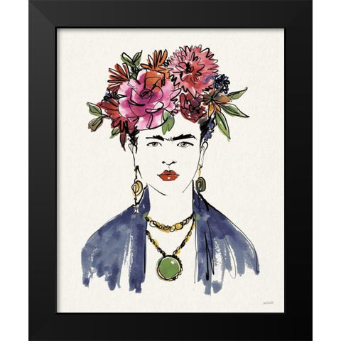 Frida Portrait I Black Modern Wood Framed Art Print by Tavoletti, Anne
