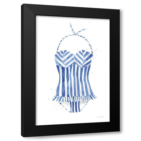 Vintage Swimwear I Black Modern Wood Framed Art Print with Double Matting by Charro, Mercedes Lopez