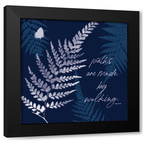 Dark True Blue III Black Modern Wood Framed Art Print with Double Matting by Pertiet, Katie