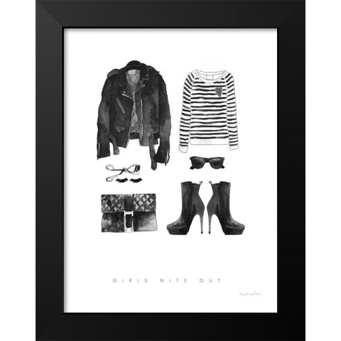 Back in Black III Sweater Black Modern Wood Framed Art Print by Charro, Mercedes Lopez