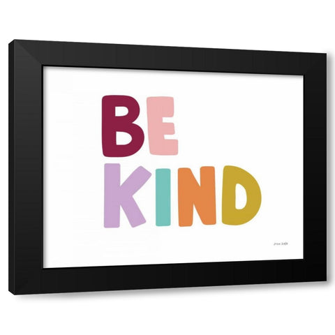 Be Kind Pastel Black Modern Wood Framed Art Print with Double Matting by Kelle, Ann