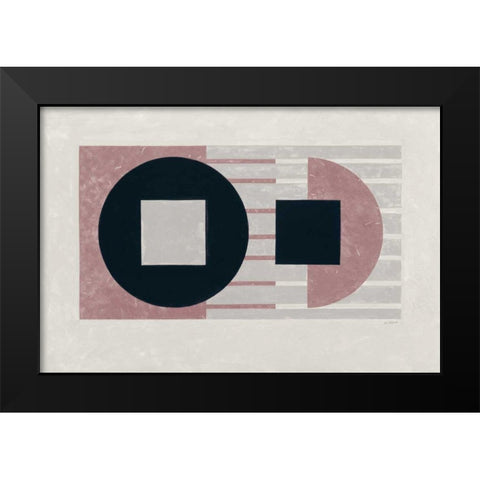 Laterally Speaking Mauve Black Modern Wood Framed Art Print by Schick, Mike