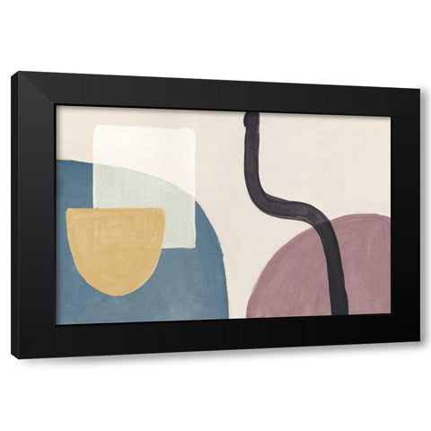 Sandy Balance I Dark Black Modern Wood Framed Art Print with Double Matting by Urban, Mary