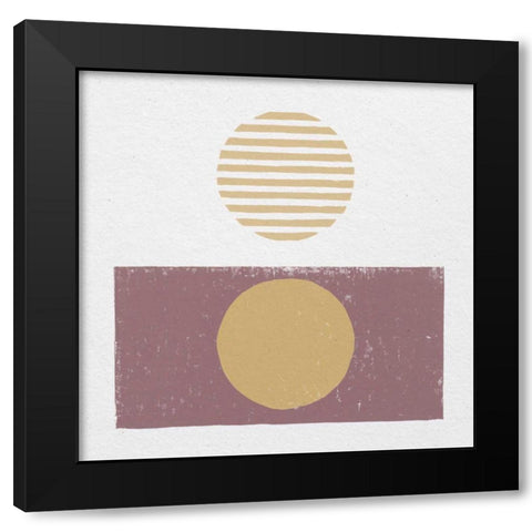 Reflection II Yellow Black Modern Wood Framed Art Print by Hershey, Moira