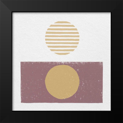 Reflection II Yellow Black Modern Wood Framed Art Print by Hershey, Moira