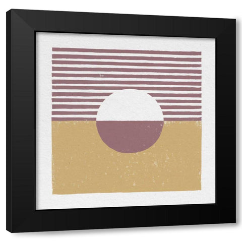 Reflection III Yellow Black Modern Wood Framed Art Print with Double Matting by Hershey, Moira