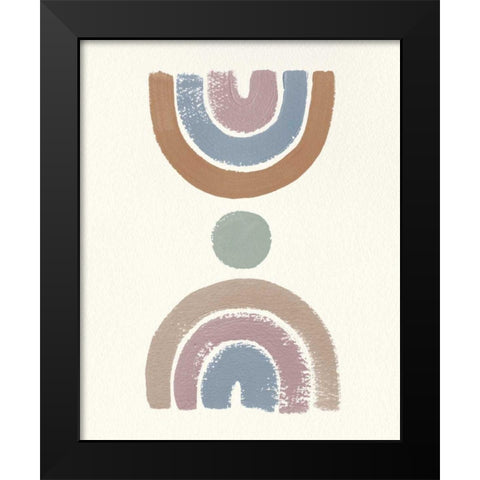 Desert Rainbows I Blue Black Modern Wood Framed Art Print by Hershey, Moira